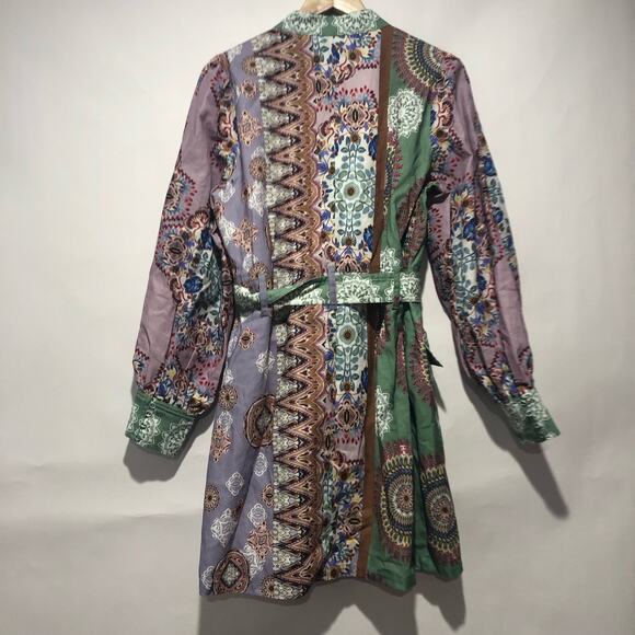 Anthropologie x Kachel Buttondown Mini Dress Multicolor Size L NWT - Picture 11 of 12